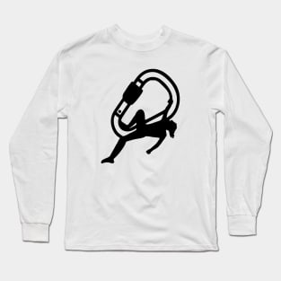 Funny climbing carabiner design Long Sleeve T-Shirt